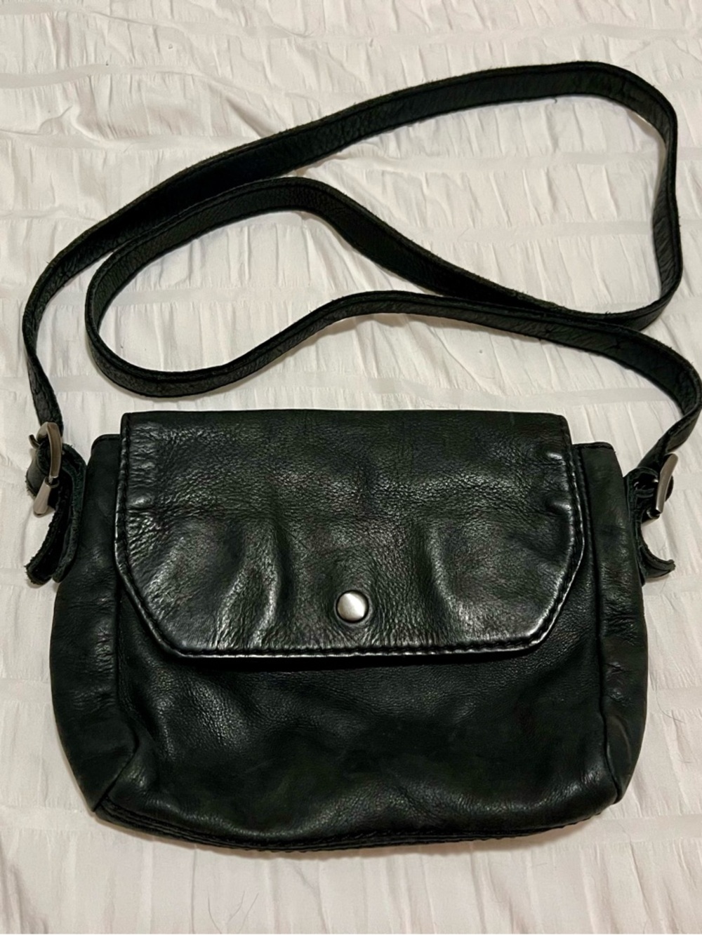 J. Crew Black Leather Shoulder Crossbody Bag